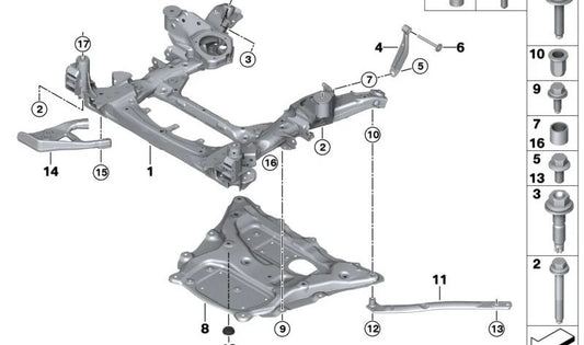 Inserto de rosca Heli-Coil OEM 07129907889 para BMW G30, G30N, G31, G31N, G32, G32N, G11, G11N, G12, G12N, G14, G15, G16, G05, G05N, G18, G18N, G06, G06N, G07, G07N, G09. Original BMW.