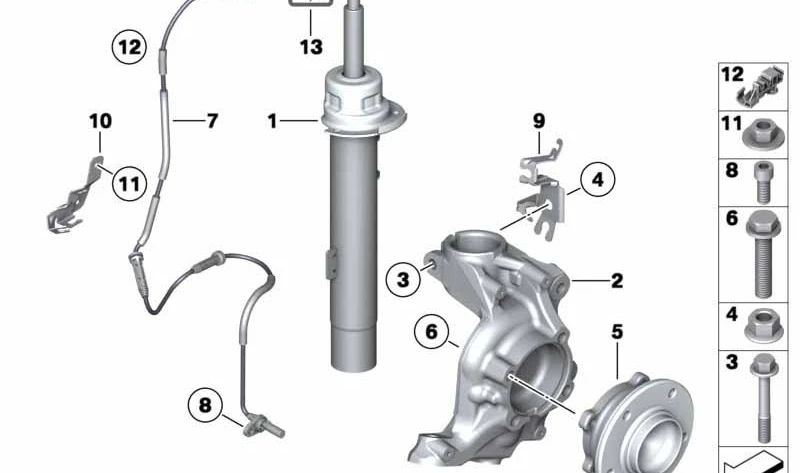 ABS/BVA Linksfahrer Unterstützung für BMW E81, E82, E87, E88, E90, E91, E92, E93, E84, E89 (OEM 34526770629). Original BMW