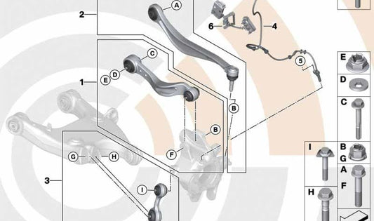 RDS Support droit / BVA / EMF OEM 34516789836 pour BMW F07, F11. BMW d'origine.