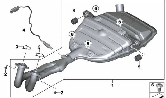 Tornillo de bridas OEM 18127661721 para motos BMW F 650 GS, C 600 Sport, G 650 GS... y más. Original BMW Motorrad.