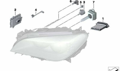 Módulo controlador de faro Xenón OEM 63117316213 para BMW Serie 7 (F01, F02, F04). Original BMW.