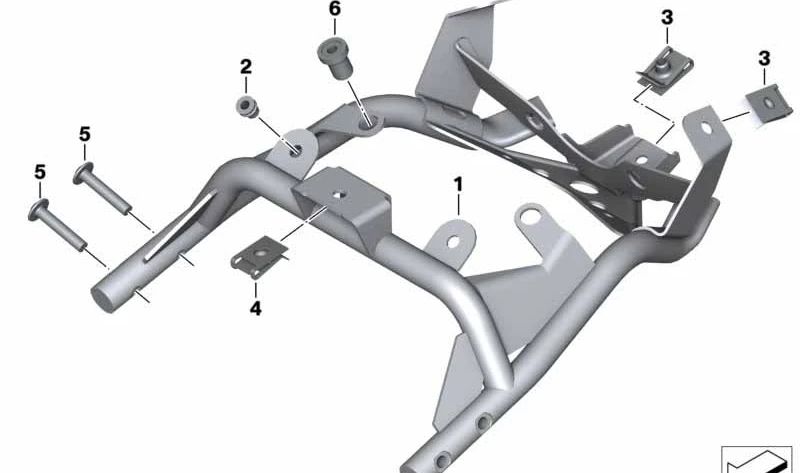 Soporte trasero OEM 46547690247 para motos BMW HP2 Enduro, HP2 Megamoto. Original BMW Motorrad.