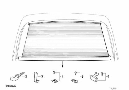 Gancho de suspensión izquierdo para BMW E36 (OEM 51161977027). Original BMW