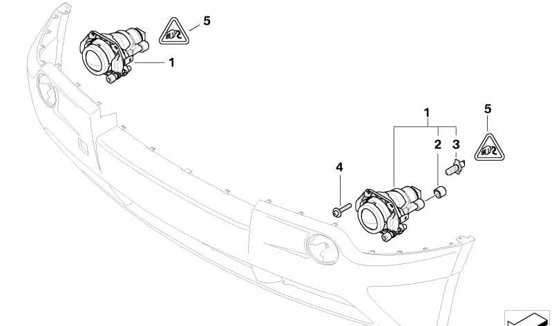 Faros antiniebla OEM 63173416773 para BMW X3 E83. Pieza original BMW, ideal para mejorar visibilidad en condiciones de niebla. Repuesto 100% compatible y original.