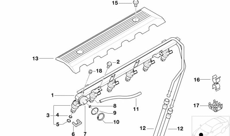Druckregler für BMW E46, E39, E38 (OEM 13531433023). Original BMW.