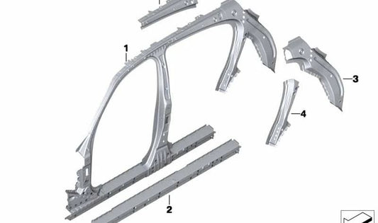 Pilar C Support OEM 41007284379 for BMW F20. Original BMW.