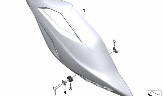 Panel protector silenciador final OEM 46638556363 para motos BMW C 650 Sport. Original BMW Motorrad.