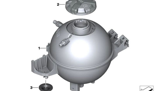 OEM refrigerant expansion deposit 17138490659 for BMW X3 G08E, G08F. Original BMW replacement.