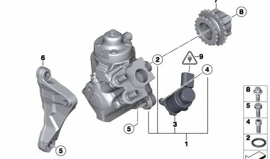 Supporto OEM 13517804376 per BMW E81, E82, E87, E88, E90, E91, E92, E93, E60, E61, E84, E83. BMW originale.