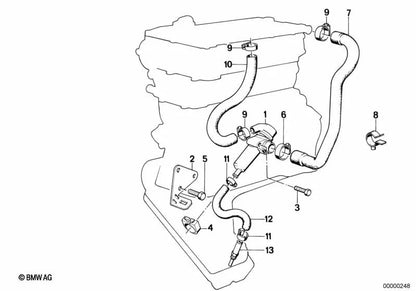 Manguera para BMW Serie 3 E30 (OEM 11151310811). Original BMW