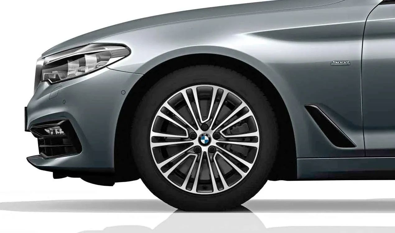 Complete set of 634 double-spoke wheels for BMW 5 Series G30, G30N, G31, G31N, G38, G38N (OEM 10019089). Original BMW