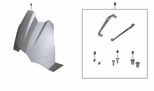 Juego soporte parabrisas OEM 77338531603 para motos BMW F700GS, F800GS. Original BMW Motorrad.