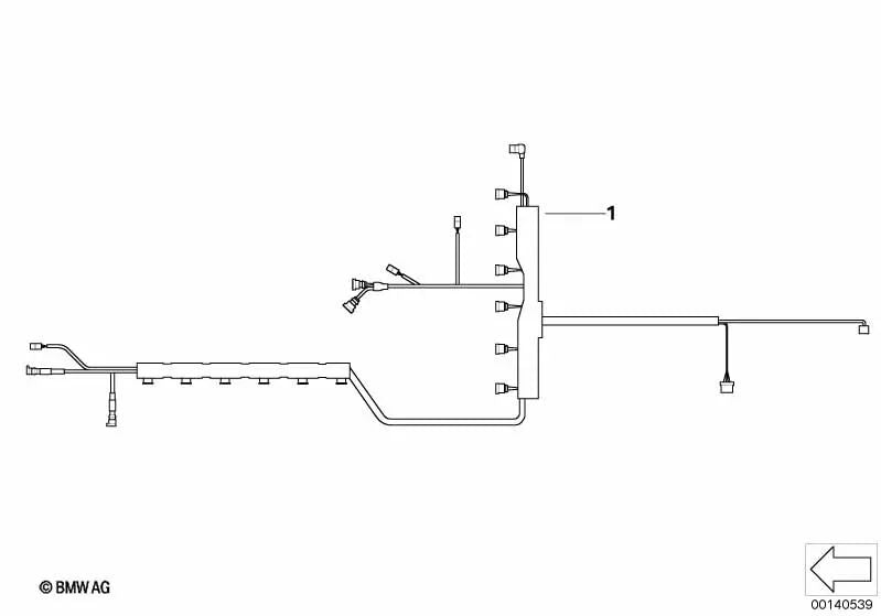 Cableado para inyectores y encendido para BMW E90, E91, E92 (OEM 12517559940). Original BMW