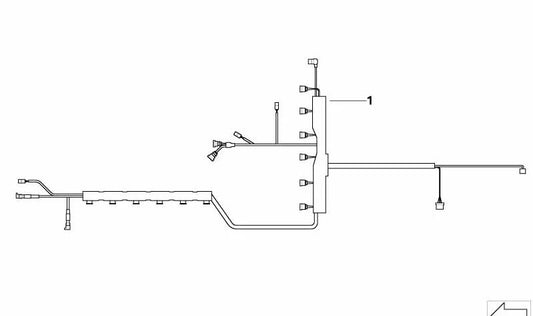Cableado inyector y encendido OEM 12517566531 para BMW E90, E90N, E91, E91N, E92, E92N, E93, E93N. Original BMW.
