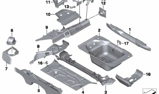 Soporte de tirante OEM 41127225110 para BMW Z4 E89. Pieza original BMW.