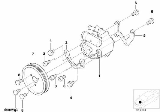 Heckpumpenversorgungsplatte für BMW E36, E39 (OEM 3242246153). Original BMW