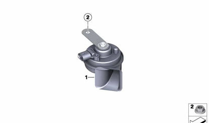 Claxon grave OEM 61337293736 para BMW X5 E70, E70N y BMW X6 E71, E72. Repuesto original BMW.