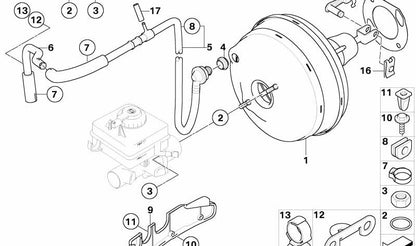 Tubo di vuoto per la serie BMW 5 E61 (OEM 34336769631). BMW originale