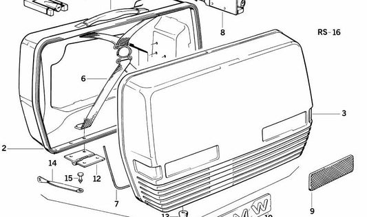 Hinge for BMW R 248 (OEM 46542300018). Genuine BMW