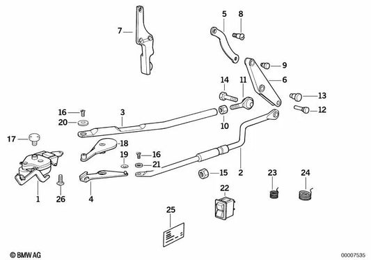 Tuerca hexagonal para BMW Serie 3 E30 (OEM 54348134530). Original BMW.