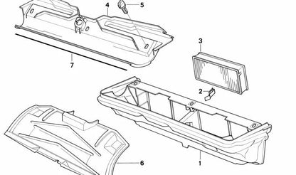 Tapa de calefacción OEM 64118390083 para BMW E34, E31. Original BMW.