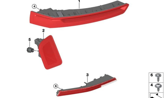 LED taillight for BMW I20 (OEM 63217953780). Genuine BMW