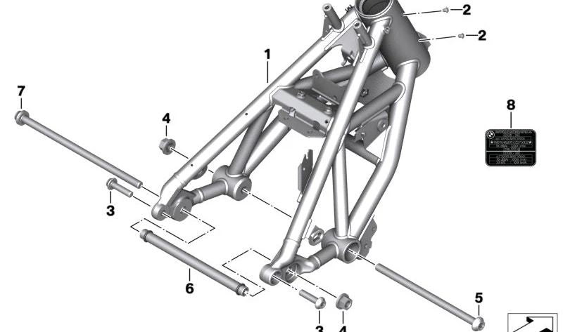 Vis cylindrique M10X40 OEM 46539909561 pour BMW Motorrad R Ninenet, S 1000 R, M 1000 RR ... et plus. BMW original Motorrad.