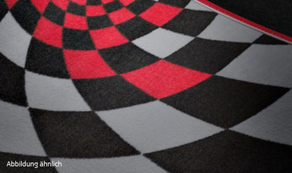 Juego de alfombrillas textiles traseras negras OEM 51472447612 para MINI Countryman F60 con volante a la izquierda. Original MINI.
