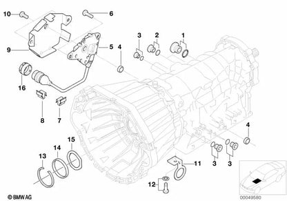 Interruptor de posición para BMW E39, E38, E53, E52 (OEM 24107512755). Original BMW