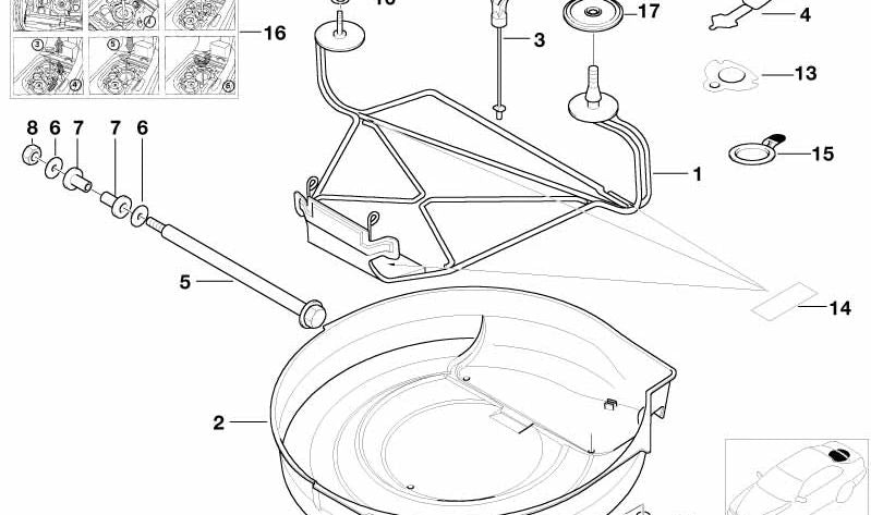 Tuerca hexagonal con arandela OEM 13522247450 para BMW E36, E34, E39, E38, Z3. Original BMW.