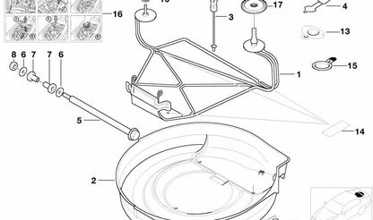 Tuerca hexagonal con arandela OEM 13522247450 para BMW E36, E34, E39, E38, Z3. Original BMW.