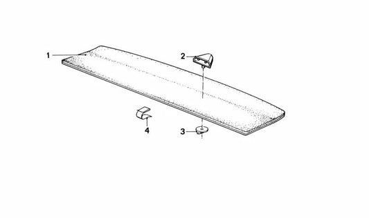 Estante para BMW Serie 5 E28 (OEM 51461937704). Original BMW