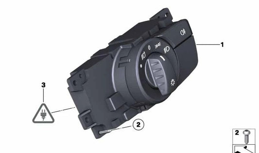 Mando de luces OEM 61319184277 para BMW Z4 E89 sDrive28i, sDrive30i, sDrive35i, sDrive35is. Compatible con modelos manual y automático. Original BMW.