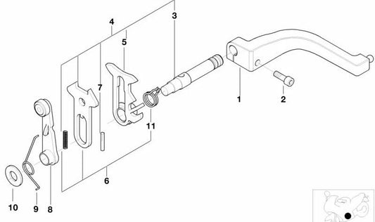 Muelle de torsión OEM 23002330228 para motos BMW R 1150 GS, R 1150 GS Adventure, R 1150 RT, R 1100 S... y más. Original BMW Motorrad.
