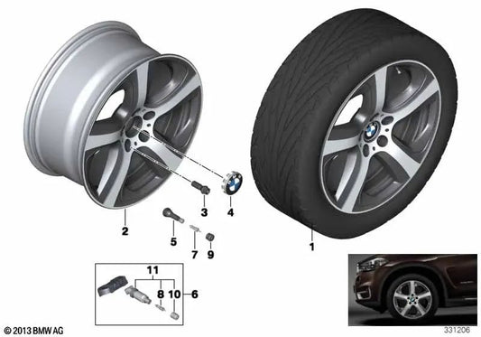 Right Alloy Wheels for BMW F16 (OEM 36116858903). Original BMW