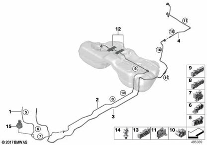 Rear air cleaner duct for BMW 7 Series G11, G11N, G12, G12N (OEM 16137356599). Original BMW.