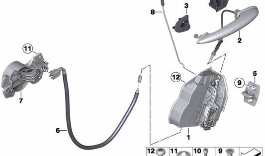 Barra de unión izquierda OEM 51219800631 para MINI Countryman R60 (2010–2016). Original MINI.