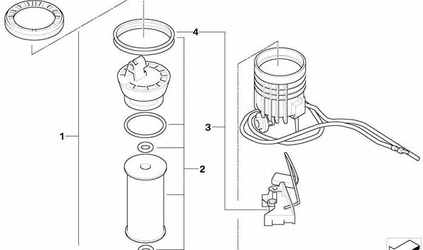 Juego de reparación de filtro de combustible OEM 11252754870 para MINI R56, R55 Clubman, R57 Cabrio, R58 Coupé, R59 Roadster… y más. Original MINI.
