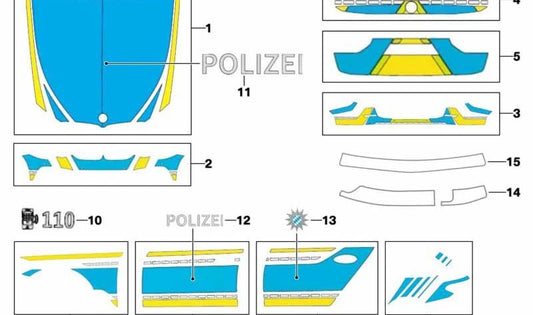 Protector adhesivo pilar B derecho inferior OEM 51148071808 para BMW G30, G31. Pieza original BMW.