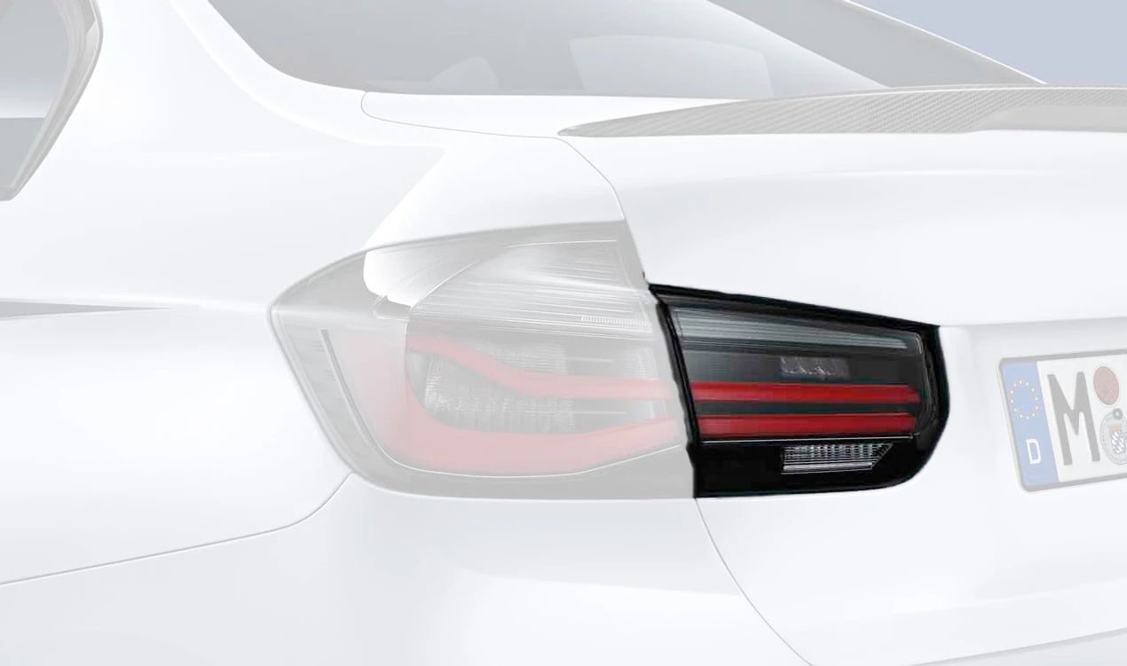 Rear Pilot M PERFORMANCE RIGHT OEM 63212450108 for BMW 3 F30 Series. Compatible with F30 models from 2012 to 2015, before LCI. Original BMW rear light with LED technology and sports design Black Line.