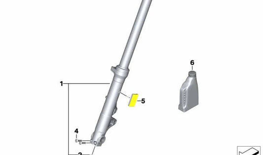 Horquilla delantera izquierda OEM 31428559869 para BMW Motorrad R nineT Pure (RK22) modelos 0J11, 0L61, A20M fabricados entre 01/12/2016 y 31/08/2023. Original BMW Motorrad.