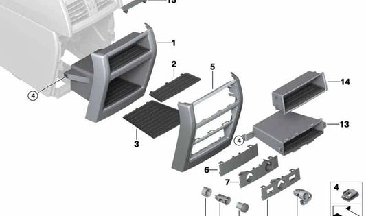 Oberfach für BMW X5 F15, F85, X6 F16, F86 (OEM 51169252011). Original BMW