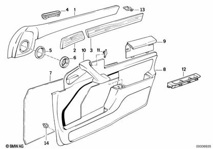 Blenda para BMW E32 Serie 7 (OEM 51411908800). Original BMW