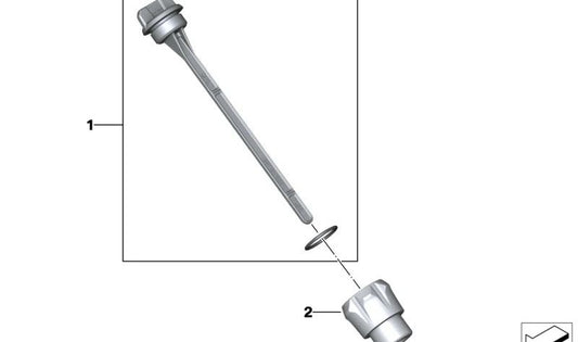 OEM indicator rod 11118520227 for BMW Motorrad K 1600 GT, K 1600 GTL, K 1600 Bagger. Original BMW Motorrad.