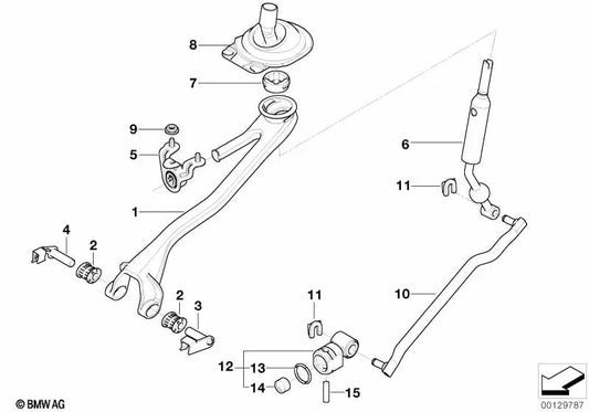 Reinforced shift arm for BMW E53 (OEM 25117525268). Original BMW