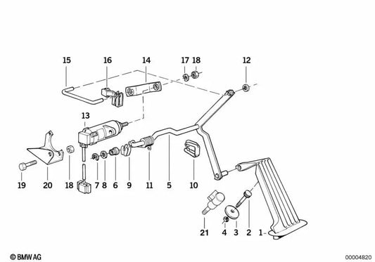 Capteur de position de pédale pour BMW E32, E31 (OEM 12721747630). BMW d'origine