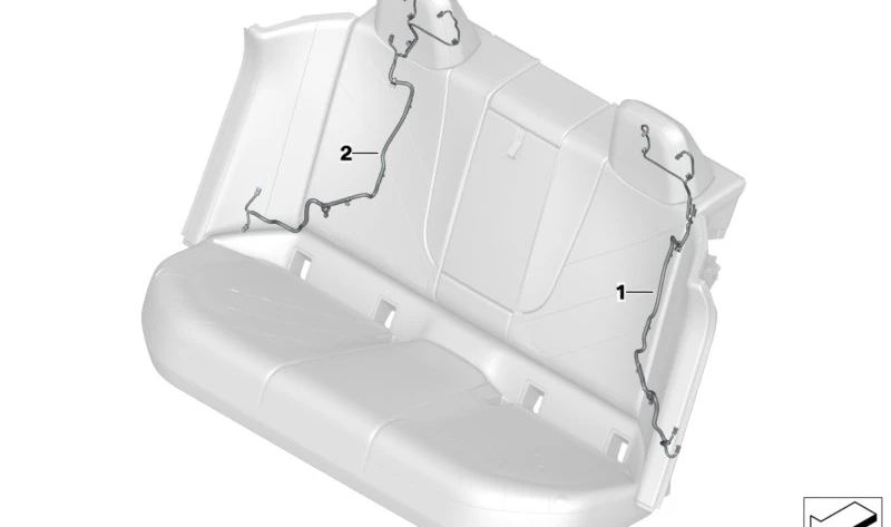 Câblage pour l'arrière du siège arrière gauche OEM 61125A43509 pour BMW I20, i3. BMW d'origine.