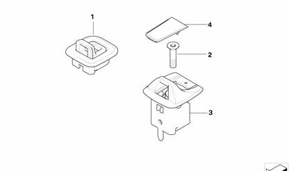 Tapa embellecedora negra OEM 72149119698 para BMW E82, E90, E91, E92, E93. Pieza original BMW.
