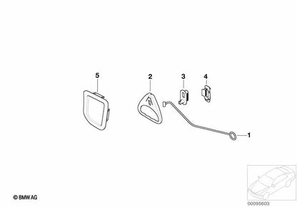 Cubierta interior derecha del maletero para BMW E39, E46, E53, E60, E61, E63, E64, E65, E66, E67, E68 (OEM 51498399314). Original BMW
