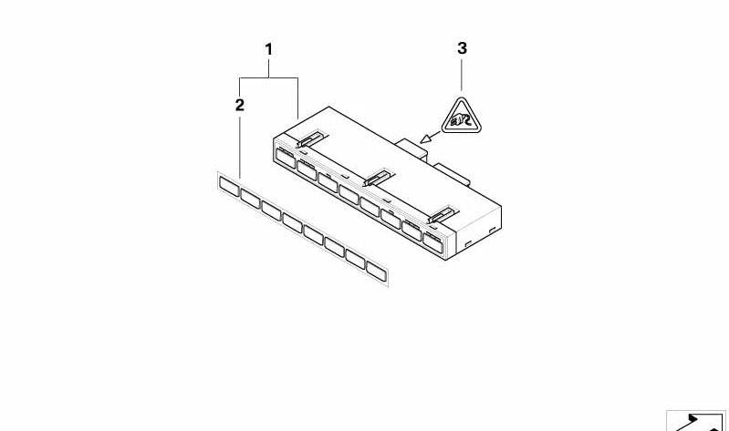 Módulo de control consola central OEM 61319155319 para BMW E60, E61. Original BMW.